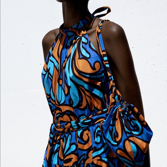 NWT Zara Printed Dress Size XS - Picture 6 of 11